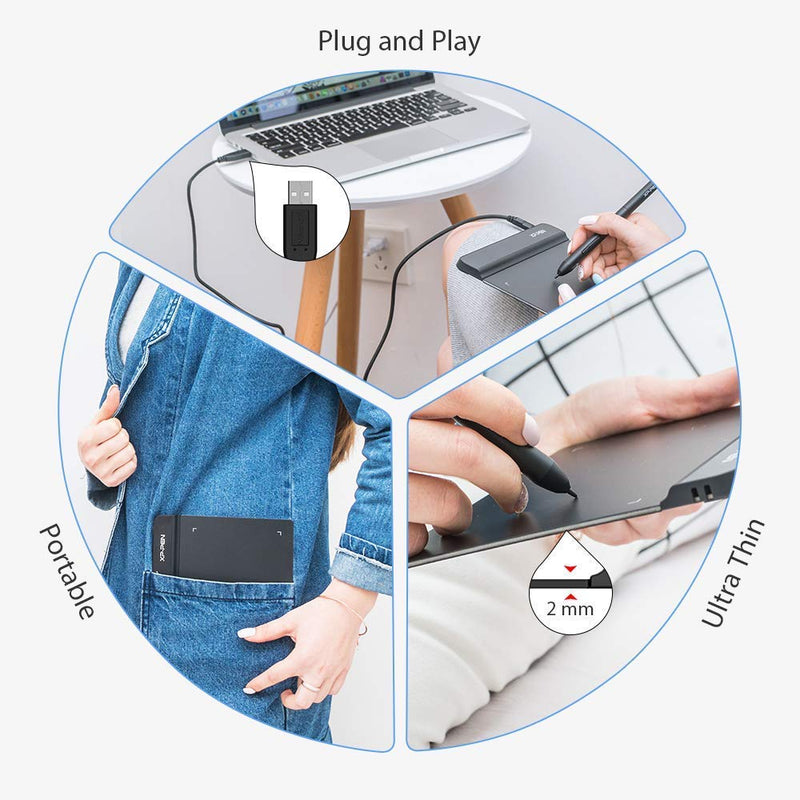 [Australia - AusPower] - XP-Pen StarG640 6x4 Inch Ultrathin Tablet Drawing Tablet & Professional Artist Lycra Glove(Suitable for Right Hand and Left Hand Free Size) 