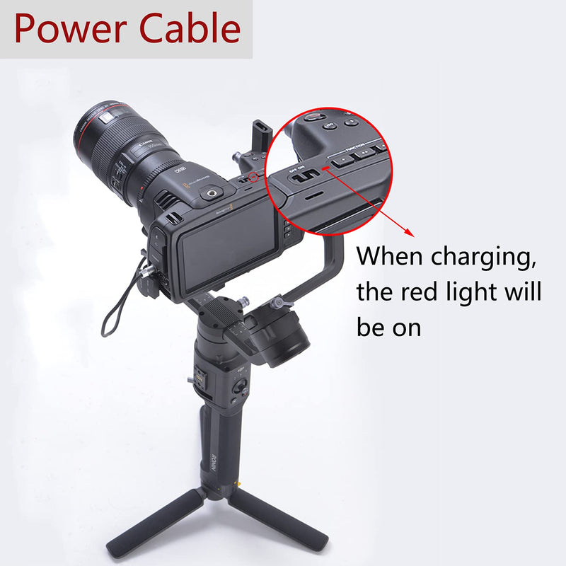 [Australia - AusPower] - Power Cable for DJI Ronin S Stabilizer Gimbal to BMPCC 4K 6K Video Camera Blackmagic Pocket Cinema Camera 4K Magic Electric Tap Design Charging Cable (12inch) 