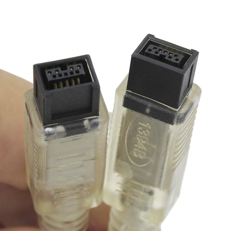 [Australia - AusPower] - Eilumduo 2Pcs 1m/3FT FireWire 800 BETA 9-Pin/9-Pin, IEEE 1394b High Speed Firewire 9 Pin to 9 Pin Cable for MacBook Pro, Computer (Clear) 9-Pin/9-Pin (1m/3ft) 