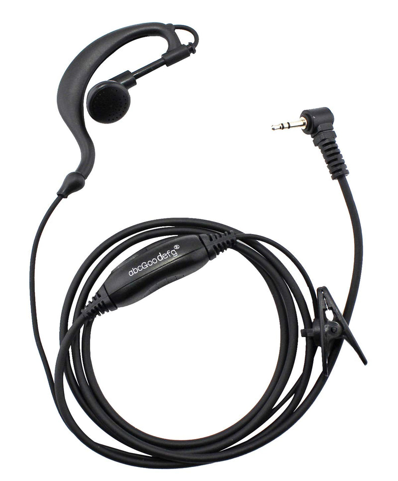 [Australia - AusPower] - abcGoodefg 1 Pin 2.5mm Walkie Talkie Earpiece Headset with Mic PTT, G Shape Two Way Radio Earpiece Compatible for Motorola Radios Cobra Talkabout MH230R MH230TPR MR350R MS350R MT350R 