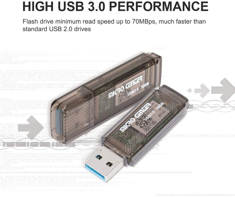 [Australia - AusPower] - Micro Center SuperSpeed 5 Pack 32GB USB 3.0 Flash Drive Gum Size Memory Stick Thumb Drive Data Storage Jump Drive (32G 5-Pack) 