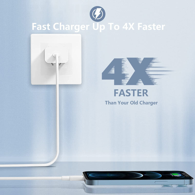 [Australia - AusPower] - iPhone 13 Charger Cable,[Apple MFi Certified] 2Pack iPhone Fast Charger 20W Type C Wall Charger Travel Plug Adapter USB C to Lightning Cable for iPhone 13/13 Pro Max/13 Mini/12/12 Pro Max/11 Pro Max 