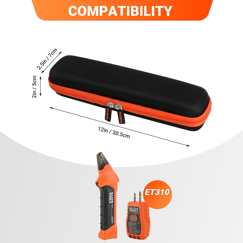 [Australia - AusPower] - PCGDFly Tools Storage Case for Klein Tools ET310 AC Circuit Breaker Finder & 80041 Outlet Repair Tool Kit, Hard Carrying Storage Case, Electrical Tools Storage Organizer Holder Bag 