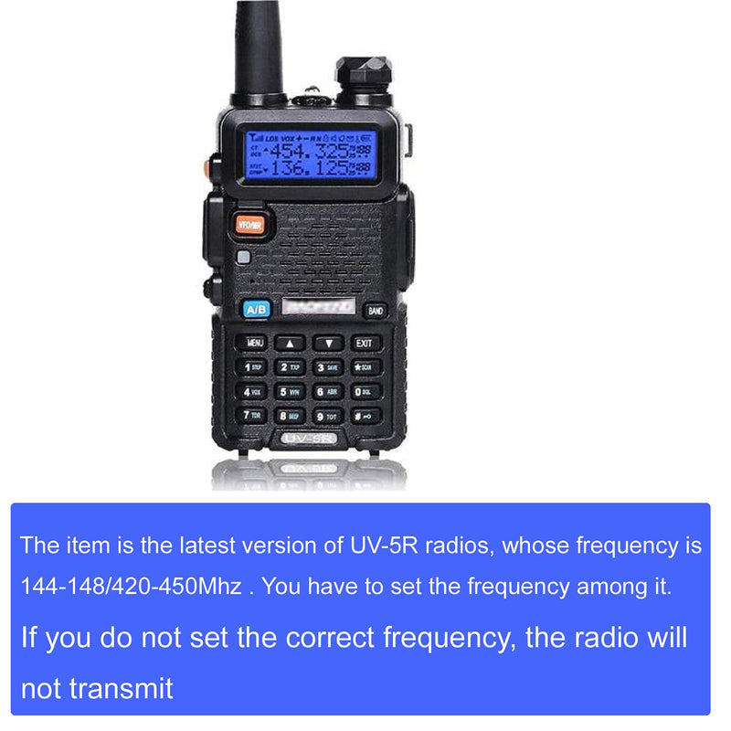 [Australia - AusPower] - Baofeng UV-5R Ham Two Way Radio Upgrade Version (144-148/420-450Mhz), Dual Band Walkie Talkie 1800mAh Li-ion Battery 