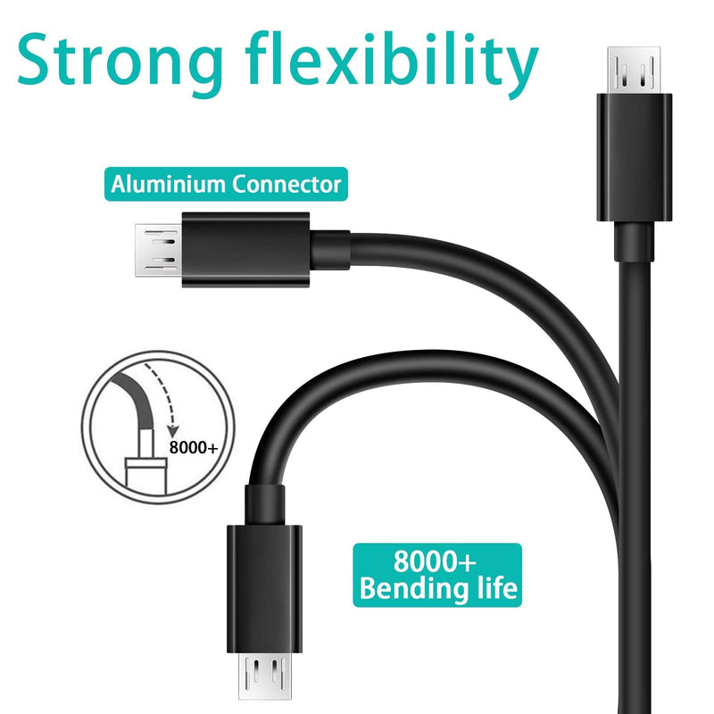 [Australia - AusPower] - Micro USB Cable 10ft 3Pack Extra Long Android Charger Cable High Speed Durable PS4 Charging Cable Android Charging Cord for Samsung Galaxy S7 S6 S7 Edge S5, LG G4, HTC, PS4, Camera, Black 