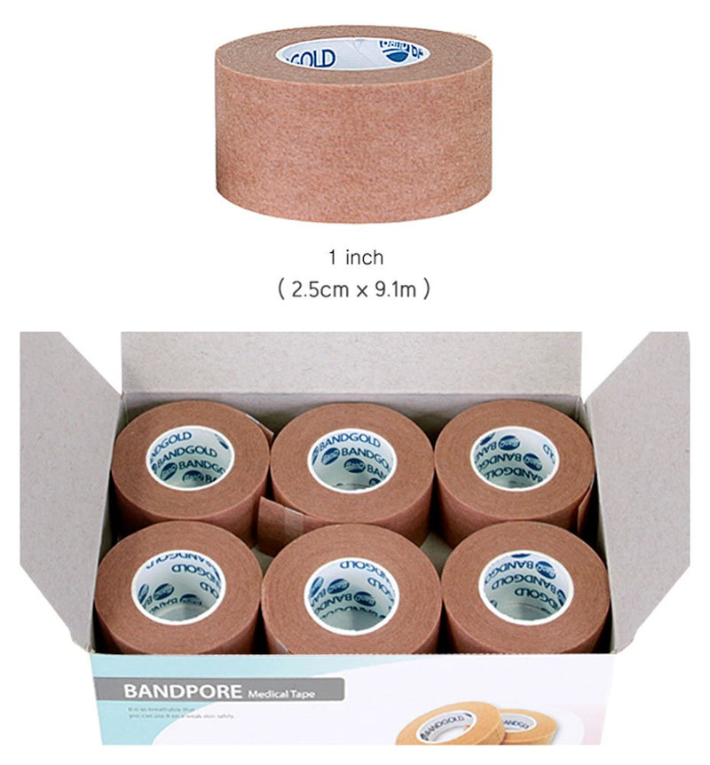 [Australia - AusPower] - BANDPORE Micropore Medical Paper Tape Roll - 1" X 10yds (12 Rolls per Box) 