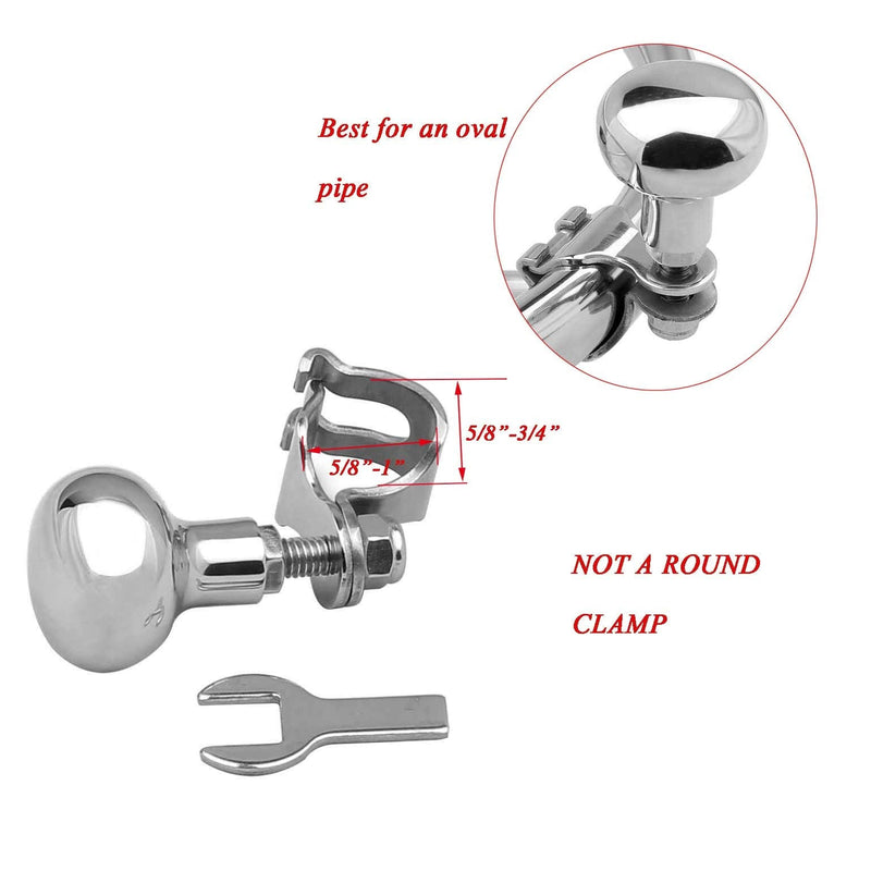 [Australia - AusPower] - FUTURUP AISI 316 Stainless Steel Boat Steering Wheel Knob, Steering Wheel Maneuvering Knob 