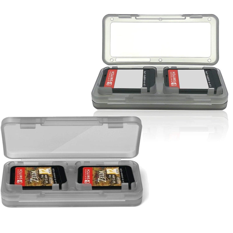 [Australia - AusPower] - Skyview-2Pcs-4-in-1-Gray Game-Memory-Card-Protection-Hard-Case-for-Nintendo-3DSLL Game-Cartridge-Holders-Storage-SD-Case Organizing-Switch-Games-Card (Red) Red 