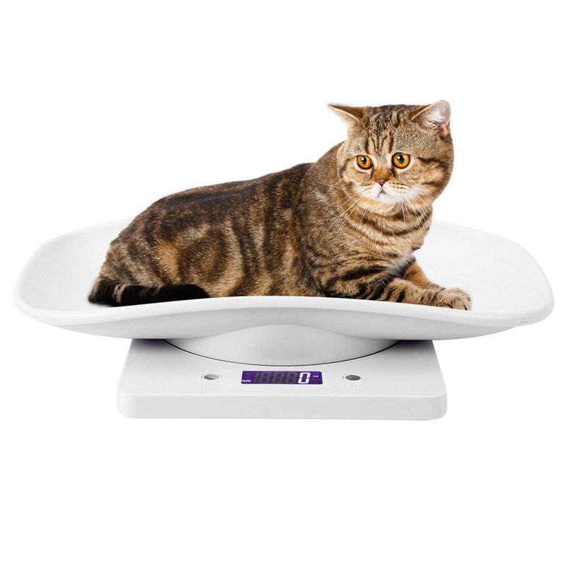 [Australia - AusPower] - Yaami Digital Pet Scale Baby Scale, Mini Pet Weight Scale with 3 Weighing Modes Portable LCD Electronic Food Scale Maximum 22 Lbs Precision Up to ±0.002lbs for Toddler Puppy Pet 