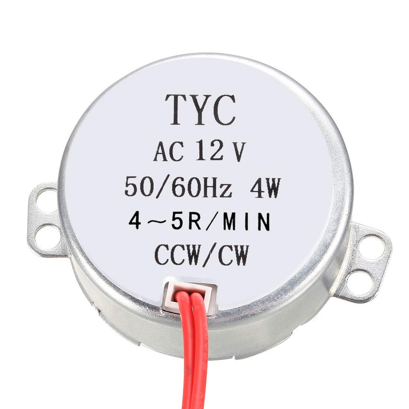 [Australia - AusPower] - uxcell Synchronous Motor AC 12V 4-5RMP 50-60Hz 4W Double Flat Shaft CW/CCW 4-5RPM 