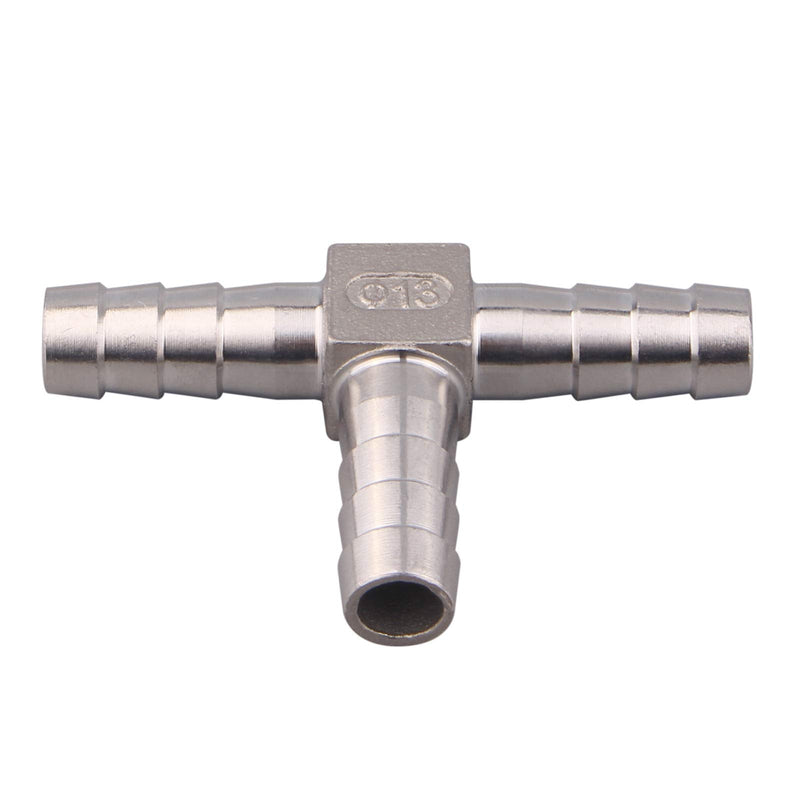 [Australia - AusPower] - DERPIPE Stainless Steel 1/2" Hose Barb, 3 Way Tee T Shape Union Barbed Splitter Fitting 0.5 Inch 
