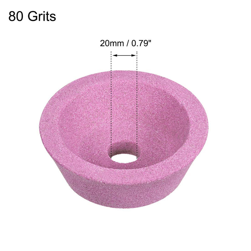 [Australia - AusPower] - uxcell 4-Inch Flaring Cup Grinding Wheel 80 Grits Pink Aluminum Oxide PA Surface Grinding Ceramic Tools 