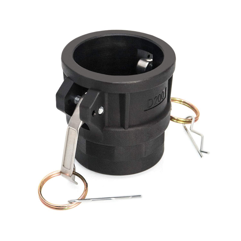 [Australia - AusPower] - QWORK Hose Fitting, Polypropylene Type D Cam & Groove Fitting- -2" Female Coupler x 2" NPT Female 2" - PP 