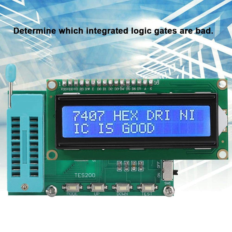 [Australia - AusPower] - IC Tester, 74 40 45 Series lC Logic Gate Tester Digital Meter TES200 Digital Integration Test. 