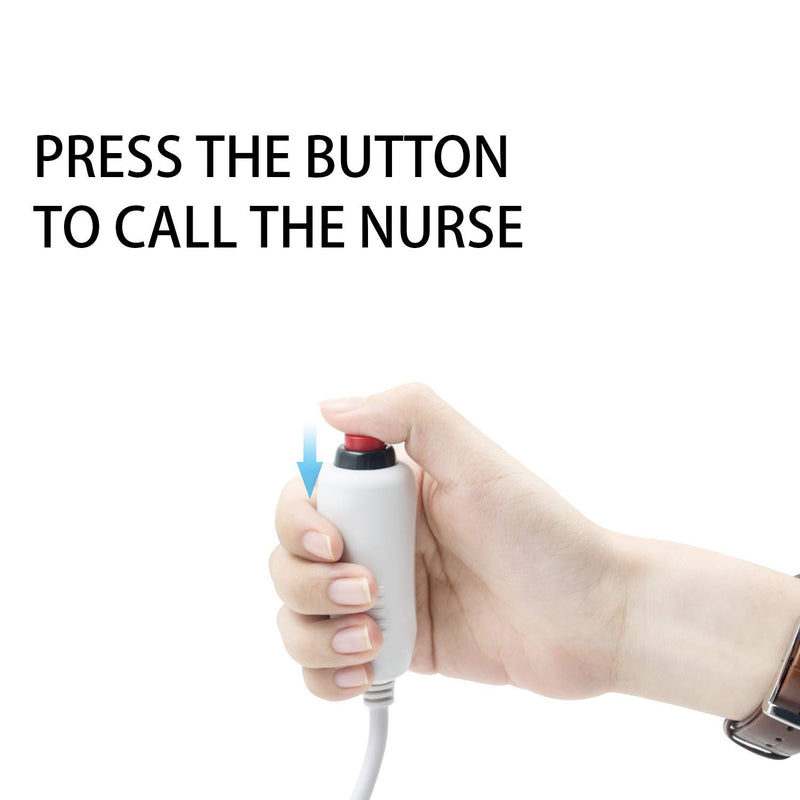 [Australia - AusPower] - Poyiccot Push Button Cord Cable for Nurse Station, Nurse Call Cord 6.35mm 1/4" Phone Plug Cable with Bed Sheet Clip for Nurse Station Universal Replacement Call Cord, 9.8feet/3m 