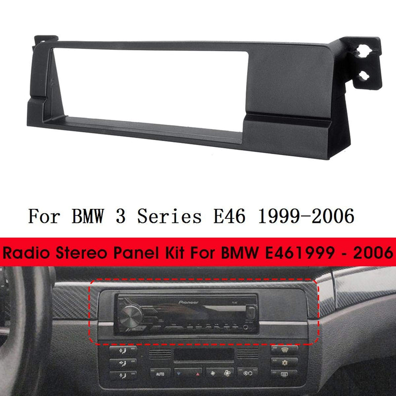 [Australia - AusPower] - 1 Din Car Radio Stereo Fascia Panel Frame Plate CD DVD Dash Audio Cover Trim Adapter Compatible with BMW 3 Series E46 1999-2006 