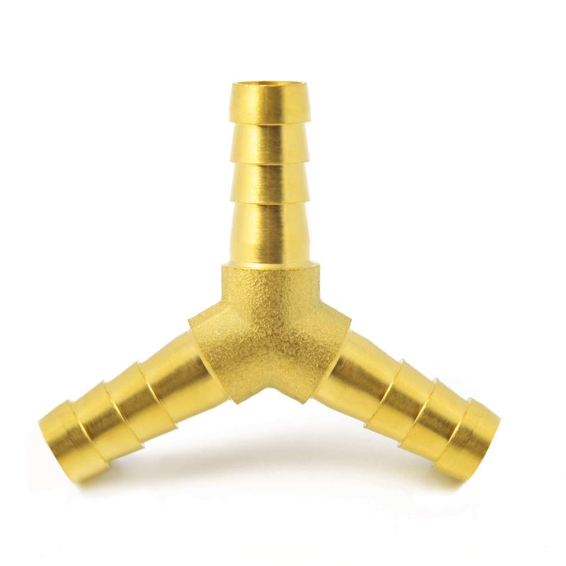 [Australia - AusPower] - Metaland Brass 1/2" Hose Barb 3 Way Wye Y Shape Barbed Splitter Fitting Splicer for Water Fuel Air 1/2" x 1/2" x 1/2" 