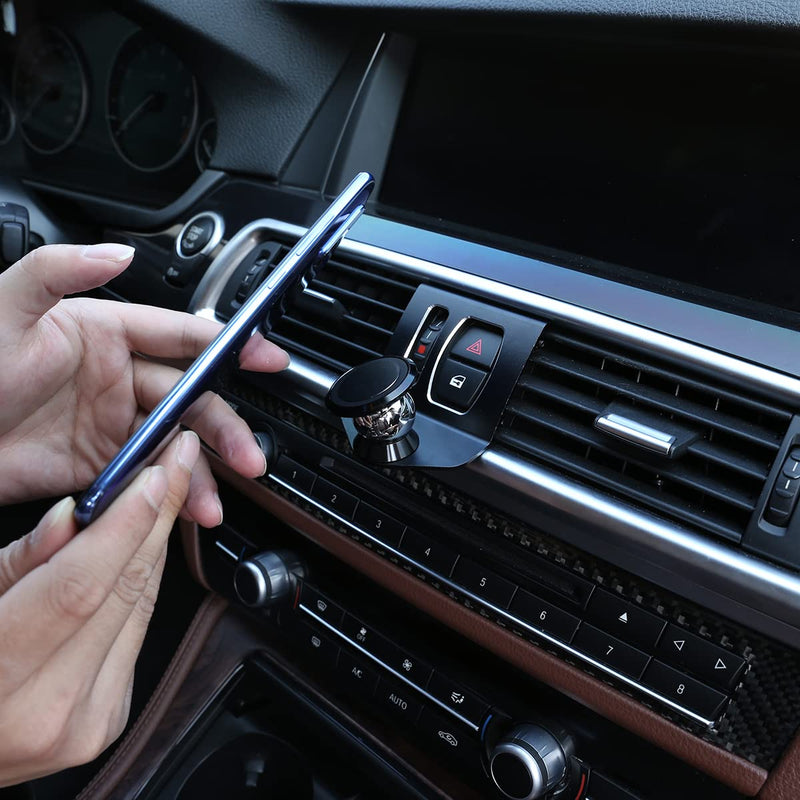 [Australia - AusPower] - LLKUANG 360-Degree Rotary Cell Phone Holder Mobile Phone Mount Black(Magnet) for BMW 5 Series F11 F10 F07 2010-2016 (Black) 