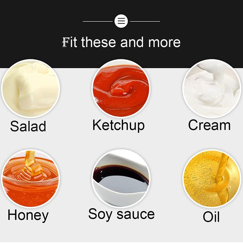 [Australia - AusPower] - Condiment Squeeze Bottles(3Pcs-13.5oz),with Leak-Proof Cap and Scale Line.Plastic Squeeze Squirt Bottles for Sauces, Ketchup,Mustard,Oil, Salad and More. 