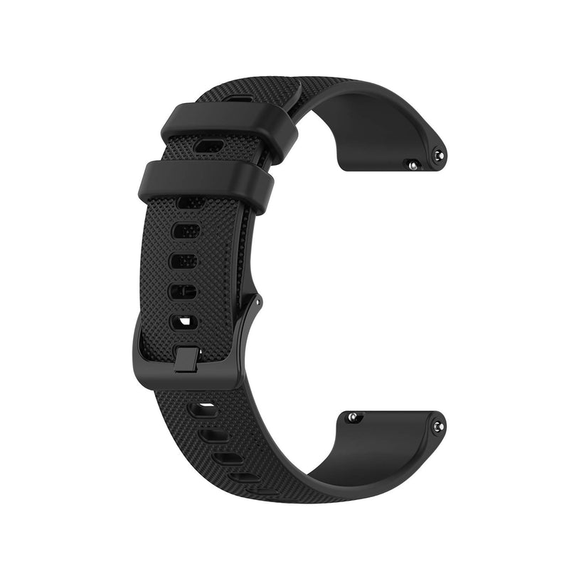 [Australia - AusPower] - HOMTERN 20mm Width Bands Compatible with SAMSUNG Galaxy Watch Active 2/Galaxy Watch 4 Classic And GARMIN Vivoactive 3/Vivomove,Silicone Flexible Durable Smartwatch Straps for Women Man Black 