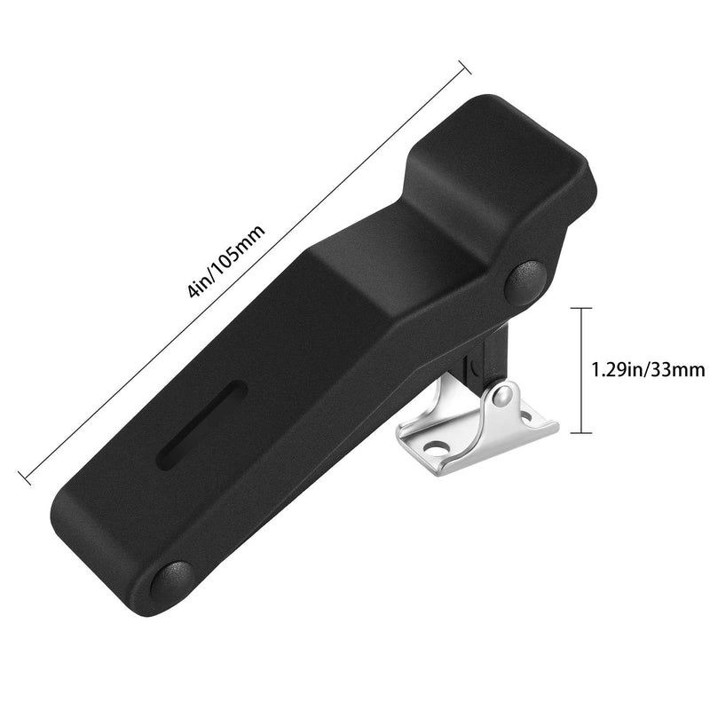 [Australia - AusPower] - 2 Pieces Rubber Latch Flexible Rubber Front Storage Rack Latch 4 Inch with Hole, Over Center Thermoplastic Elastomer Boat Latch for Door Handle Cooler, Cargo Box and Boat Compartment 
