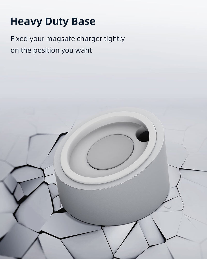 [Australia - AusPower] - Stouchi Mag-Safe Charger Stand Wireless Charging Heavy-Duty Premium Metal Holder Mount Base Desktop Dock for iPhone 13/12 Mag-Safe Magnetic Charger (Not Included Mag-Safe Charger) 
