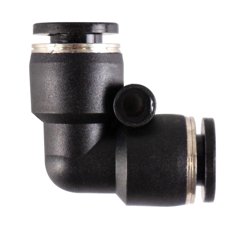 [Australia - AusPower] - 10 Pack Black Straight Push Quick Elbow 1/4 inch Tube OD Push to Connect Air Fittings Push Lock 