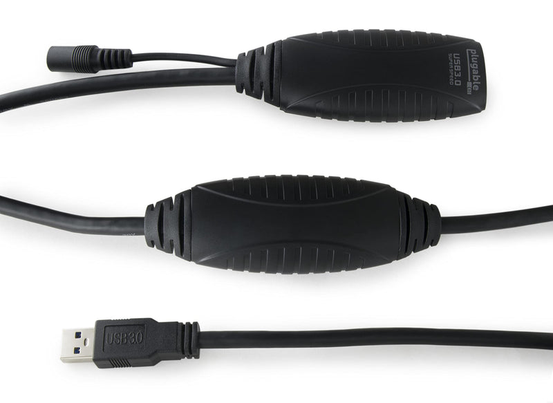 [Australia - AusPower] - Plugable 10 Meter (32 Foot) USB 3.0 Active Extension Cable with AC Power Adapter and Back-Voltage Protection 