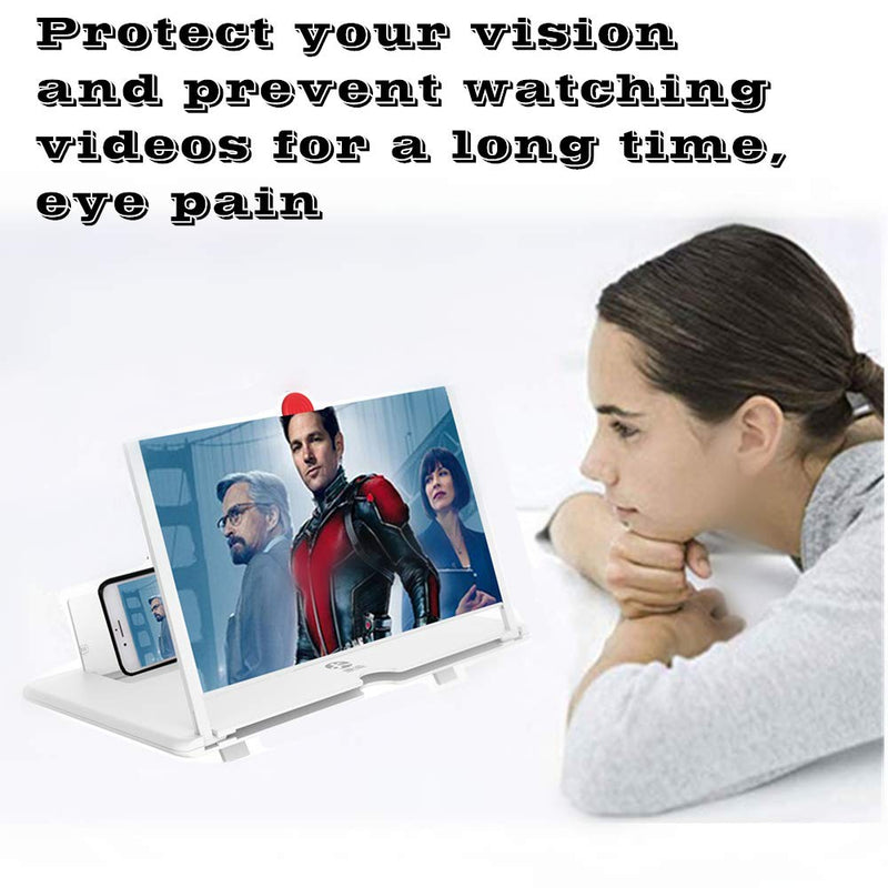 [Australia - AusPower] - 12" Screen Magnifier Amplifier, New Generation Mobile Phone Holder 3D HD Mobile Video Amplifier, Projection Amplifier Support X / 8/8 Plus / 7/7 Plus / 6 / 6s / 6 Plus / 6s Plus and All Other smar ❤-01 