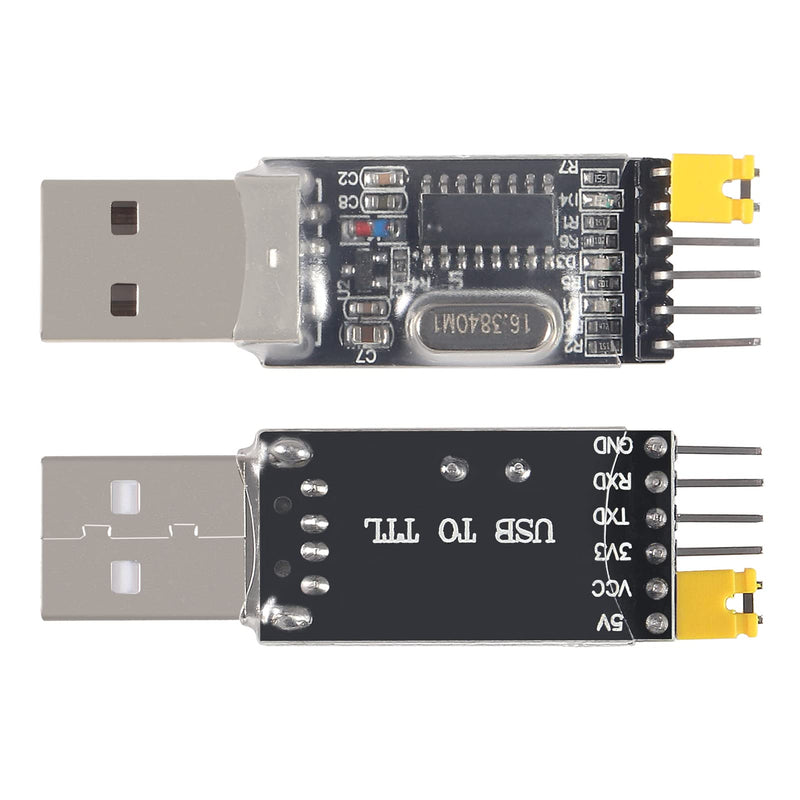 [Australia - AusPower] - AITIAO 6Pcs CH340 Module USB to TTL CH340G Converter Adapter Module USB TTL Serial Converter CH340 3.3V 5V Brush Plate STC Microcontroller Download Adapter 