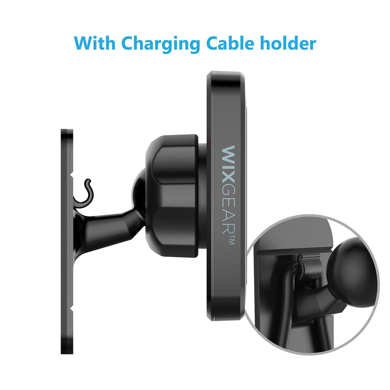 [Australia - AusPower] - WixGear Universal Stick On Dashboard Magnetic Car Mount Holder, for Cell Phones and Mini Tablets with Fast Swift-snap Technology, (New Rectangle Stronger Design) 