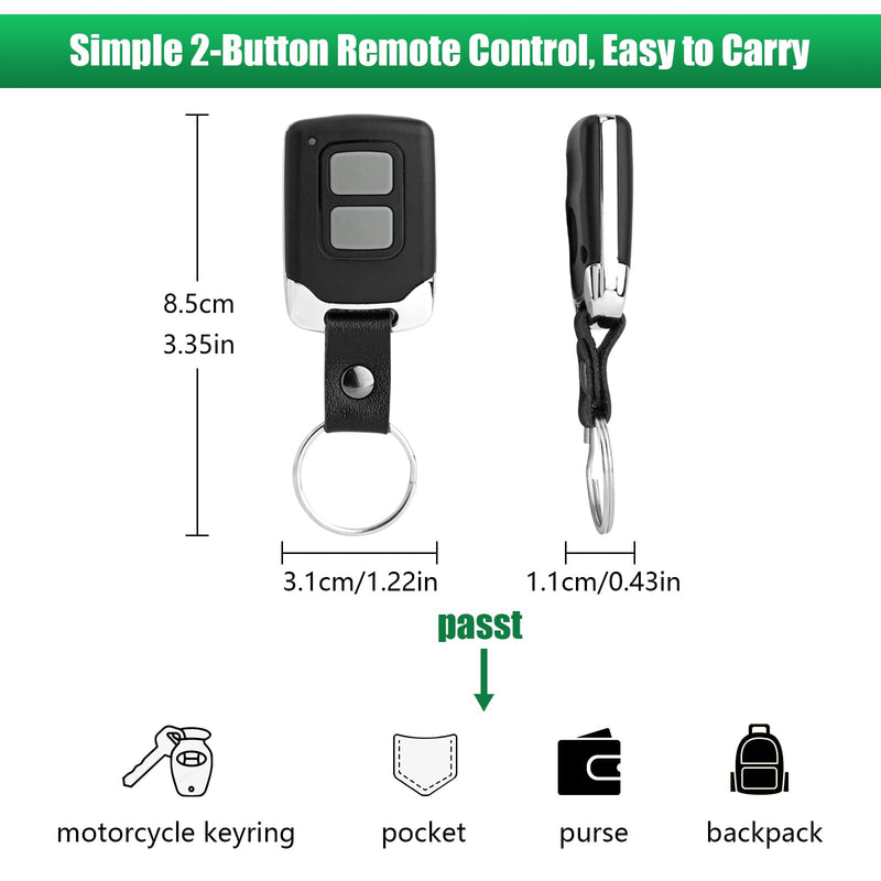 [Australia - AusPower] - LAWOHO 81LM 61LM 850CB Billion Code Mini Keyring Remote for Green Learn Button Liftmaster Chamberlain Sears Craftsman Garage Door Openers 2 Pack 