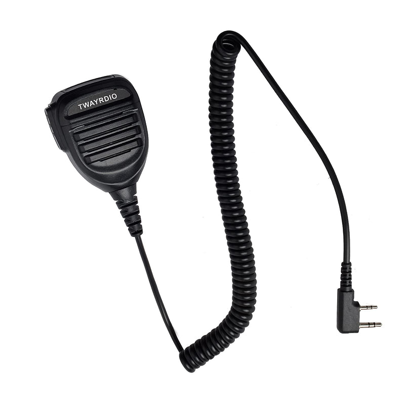 [Australia - AusPower] - TWAYRDIO Handheld Radio Microphone with 2pin Connector Replacement Shoulder Speaker MIC for Baofeng BF-F8HP BF-F9 UV-82 UV-82HP UV-82C UV-5R UV-5R5 UV-5RA UV-5RE UV-5X3 and Kenwood Retevis TYT Radios 