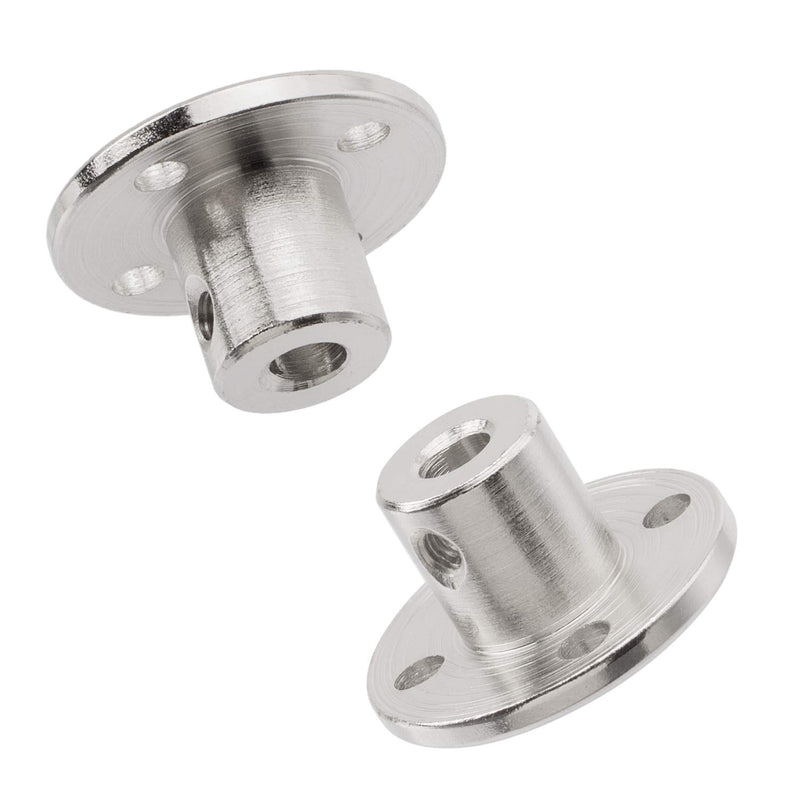 [Australia - AusPower] - 2 Pack 4mm Flange Coupling Connector, Rigid Guide Steel Model Coupler Accessory, Shaft Axis Fittings for DIY RC Model Motors, High Hardness Coupling Connector-Silver. (2 pcs 4mm) 2 pcs 4mm 