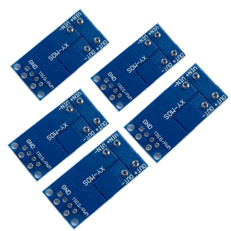 [Australia - AusPower] - Kiro&Seeu 5PCS DC 5V-36V 15A(Max 30A) 400W Dual High-Power MOSFET Trigger Switch Drive Module 0-20KHz PWM Adjustment Electronic Switch Control Board Motor Speed Control Lamp Brightness Control 