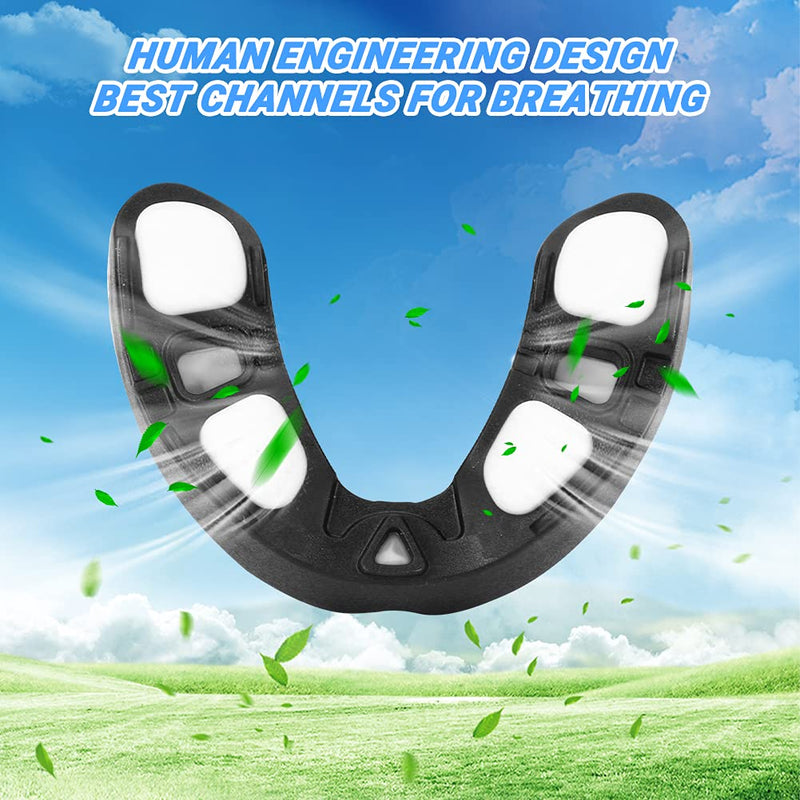 [Australia - AusPower] - Number-one 3 Pack Soft Mouth Guard, Professional Sports Mouthguard for Boxing, Jujitsu, MMA, Football, Basketball, Hockey, Karate, Rugby Teeth Armor to Protect Braces for Adult & Youth 