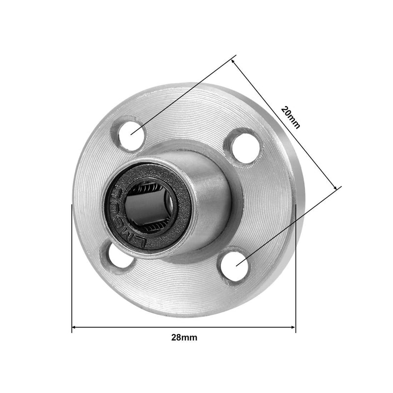 [Australia - AusPower] - uxcell LM6UU Round Flange Linear Ball Bearings, 6mm Bore Dia, 12mm OD, 19mm Length (Pack of 2) 