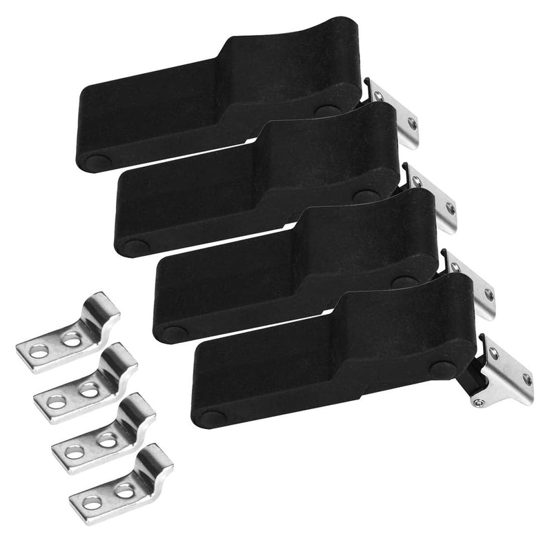 [Australia - AusPower] - ADrivWell 4PCS Flexible Rubber Draw Latch for Cooler, Boat Compartment,Cargo Box with Stainless Steel Keeper and Bracket 