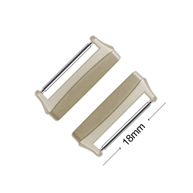 [Australia - AusPower] - OMECKY Connectors Compatible for Fitbit Sense/Versa 3 Smartwatch Band Adapter (18mm, Gold) 18mm 