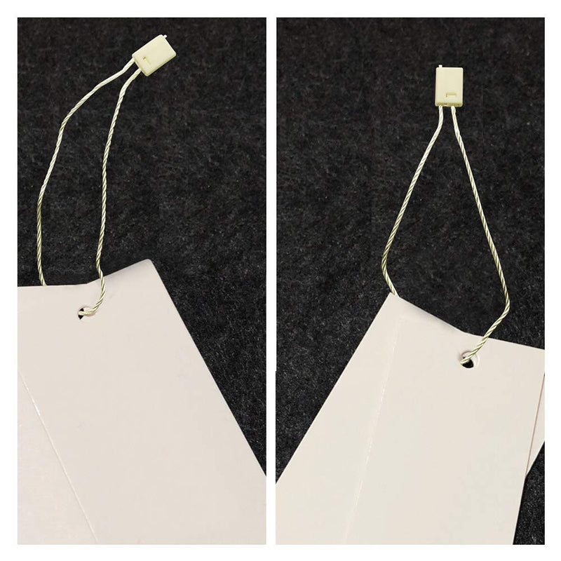 [Australia - AusPower] - 1000pcs Lock Pin Loop Hang Tag String Beige Nylon Tag String Snap Fastener Hook Ties Easy and Fast to Attach（7inches） 1000pcs Beige Hang Tag String 