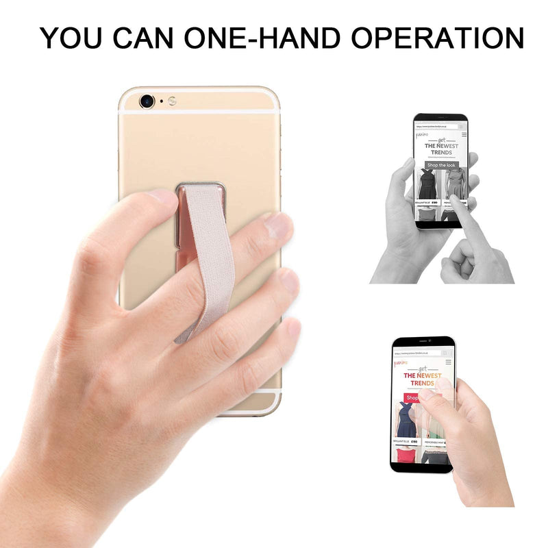 [Australia - AusPower] - Phone Strap, CISID 4 Pcs Phone Finger Holder Back of Phone Grip with Stand Compatible with iPhone Samsung and Most Smartphones(Black Black Silver Rose Gold 4PCS) Black,Black,Silver,Rose Gold 