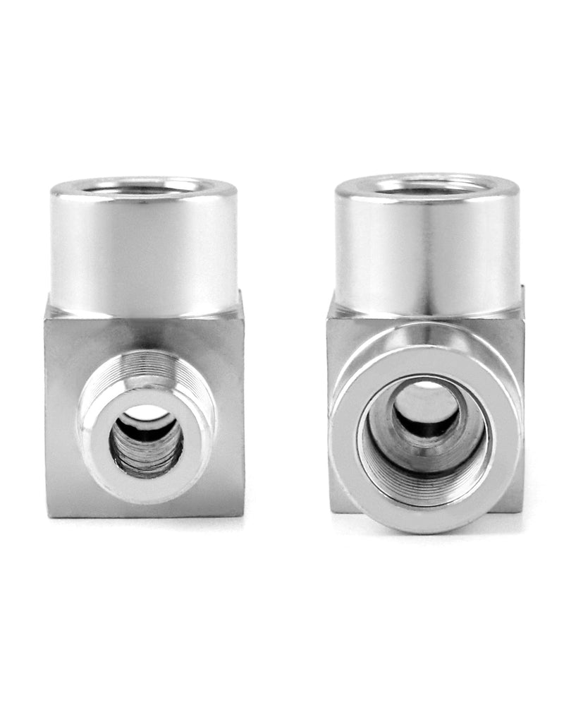[Australia - AusPower] - QWORK Stainless Steel Pipe Fitting, 1/4" NPT Male x 1/4" NPT Female x 1/4" NPT Female, Male Run Tee, Street tee 1/4 inch Male x Female x Female 