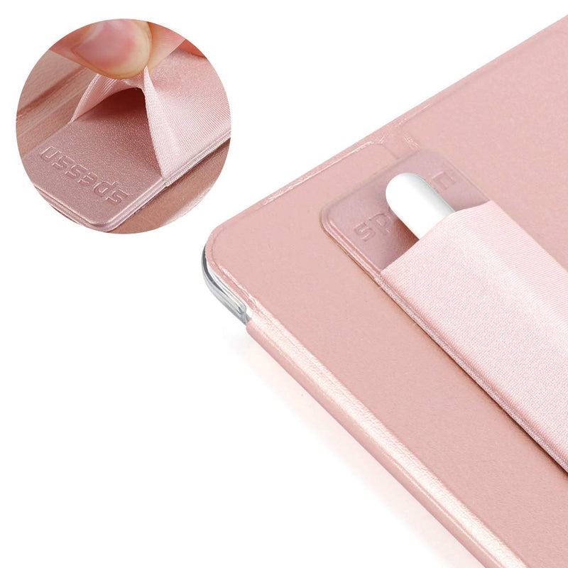 [Australia - AusPower] - Spessn Compatible for Pencil Holder Sticker, Elastic Lycra Stylus Pocket iPad Screen Pen Protective Pouch Adhesive Sleeve for Pencil - Rose Gold 2 Pack 2pc 