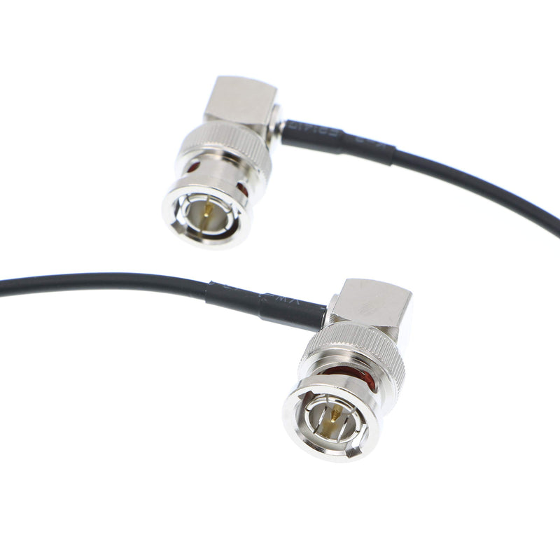 [Australia - AusPower] - Alvin's Cables 3G SDI Cable HD SDI BNC Cable Thin Flexible for Sony FS5| FS7| FX6, Atomos Monitor Right Angle to Right Angle 60CM|23.6inches 90° to 90° Black 