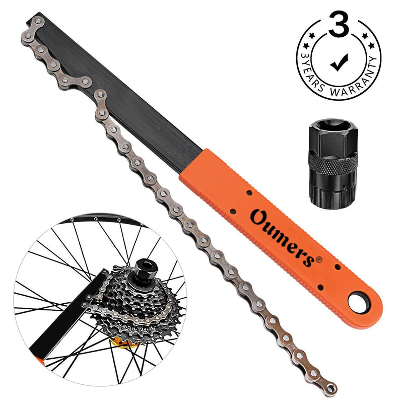 [Australia - AusPower] - Oumers Bike Chain Tools Kit, Upgrade Rotor Lockring Removal Wrench & Chain Whip with Cassette/Bicycle Flywheel Remover Sprocket Remover Tool Pack 