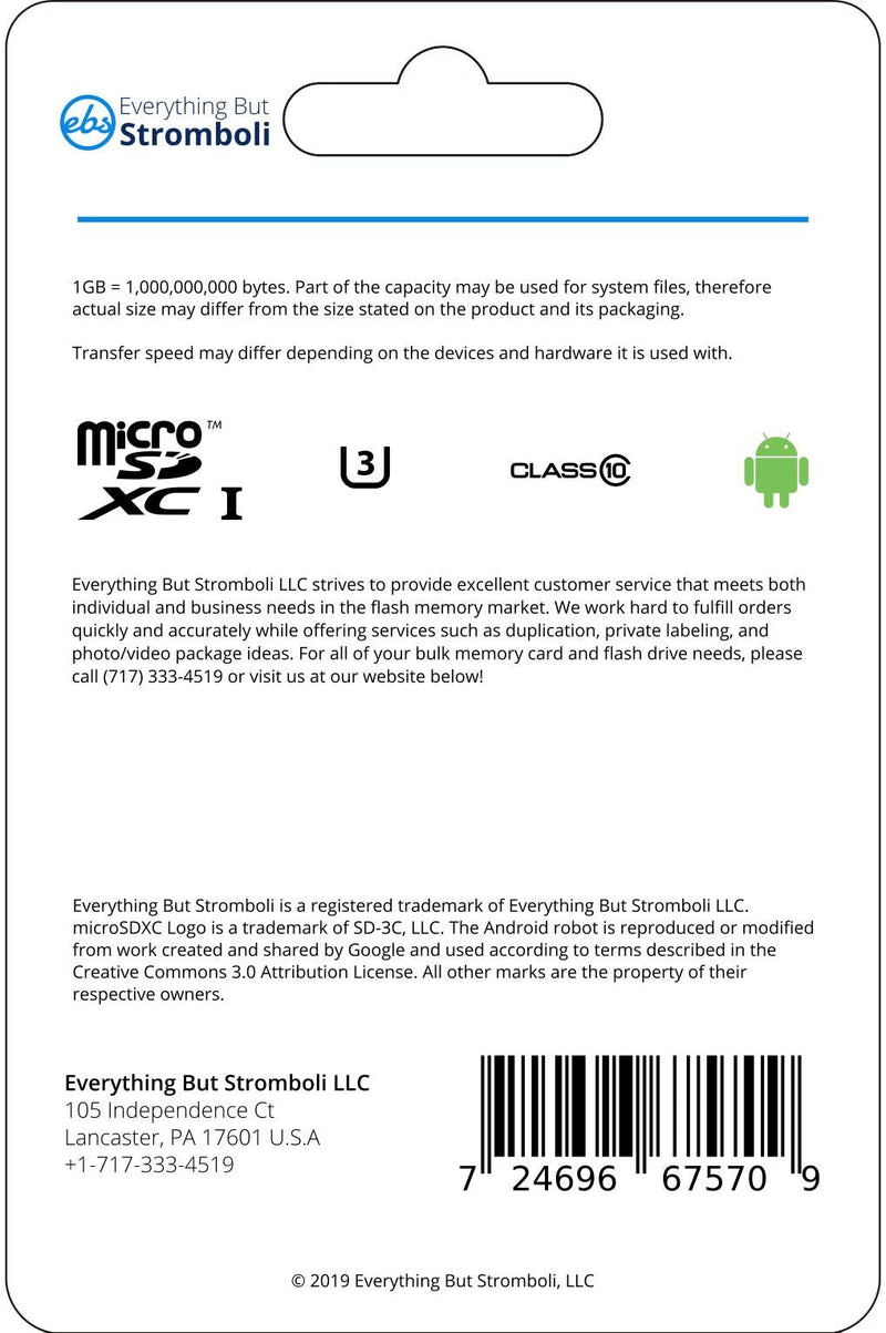 [Australia - AusPower] - Everything But Stromboli Azaire 64GB MicroSD Card for Motorola Phones Works with Moto E (2020), Moto E7, Moto G Power, Edge+ Cell Phone Speed Class 10 U3 UHS-1 Micro SDXC Card 64GB Azaire 