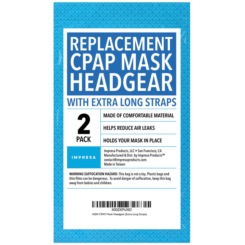 [Australia - AusPower] - [2 Pack] XL Impresa Replacement for DreamWear Respironics Headgear for Dreamwear Nasal Mask Strap for CPAP Machine - Extra Long Strap for a Comfortable Fit 
