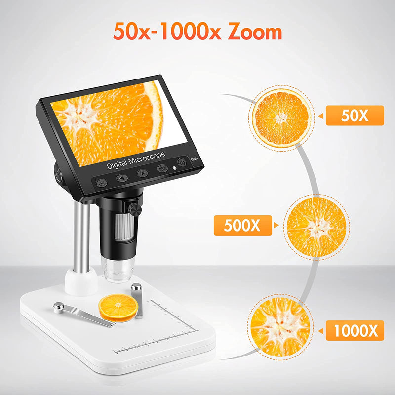 [Australia - AusPower] - Coin Microscope, Elikliv 4.3" LCD Digital Microscope 1000x, USB Coin Microscope for Error Coins with Lights for Kids Adults, PC View, Windows Compatible 