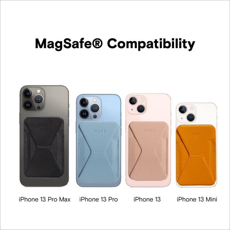 [Australia - AusPower] - MOFT The First Snap-On Magnetic Stand & MagSafe Wallet for iPhone 12 Series and iPhone 13/iPhone 13 Mini/iPhone 13 Pro Max (Night Black) 