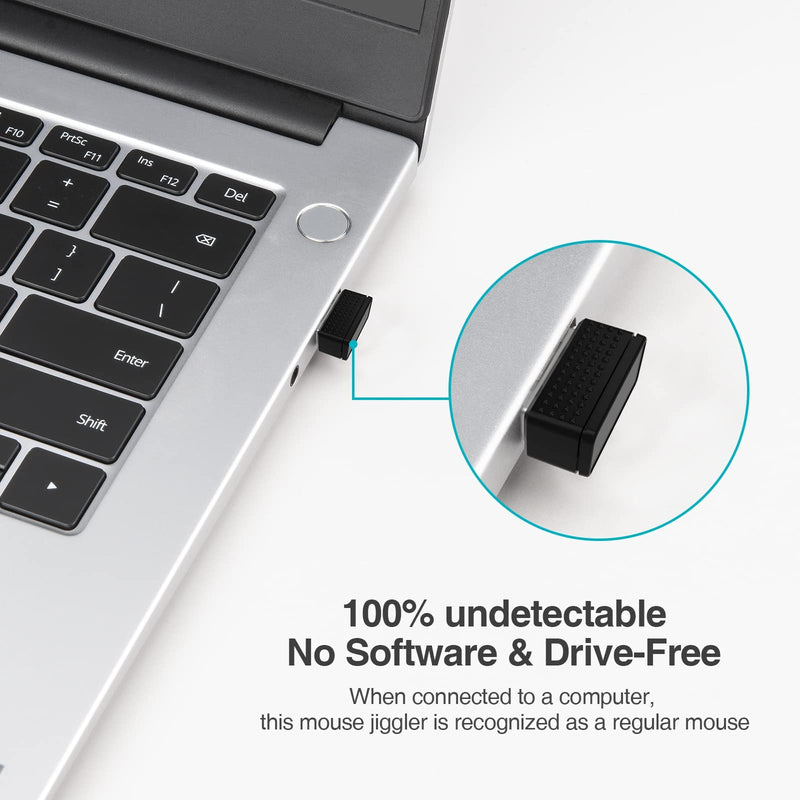 [Australia - AusPower] - Mouse Jiggler,Undetectable Mouse Mover Device USB Port ,Mouse Wiggler Shaker Keep Compute/ PC/ Laptop Awake,Prevent PC Entering Sleep Mode,Simulate Movement,Driver-Free,Plug&Play Mouse jiggler 